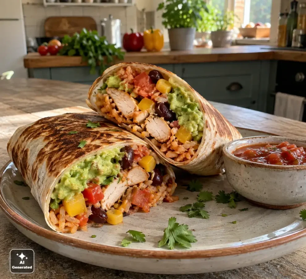 Burrito z kurczakiem i sosem guacamole – sycący przepis na domowy obiad