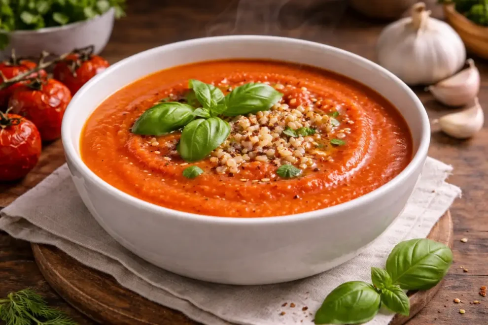 Krem z pieczonych pomidorów – prosty przepis na aromatyczną i sycącą zupę