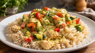 Kurczak z warzywami w kremowym sosie curry – szybki przepis na lekki obiad