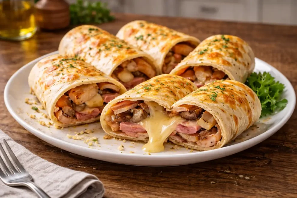 Mini tortille zapiekane z szynką i serem żółtym – prosty przepis na ciepłą przekąskę