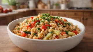 Pęczak z pomidorami i cukinią – prosty przepis na lekki i sycący obiad