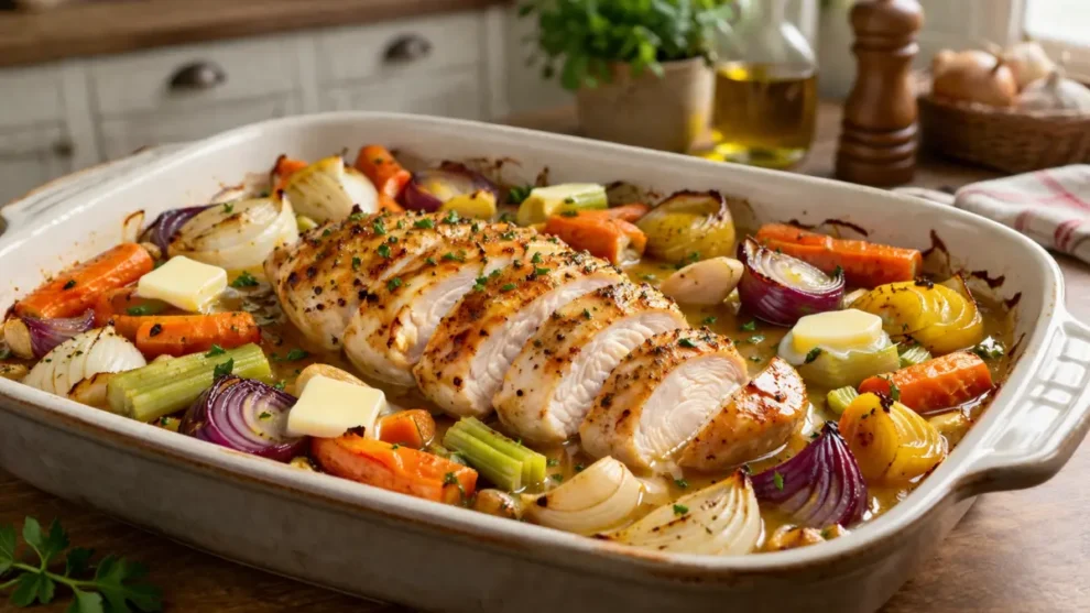 Pierś kurczaka pieczona z warzywami – prosty przepis na soczysty domowy obiad