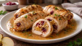 Roladki drobiowe z jabłkami i żurawiną – prosty przepis na soczysty obiad