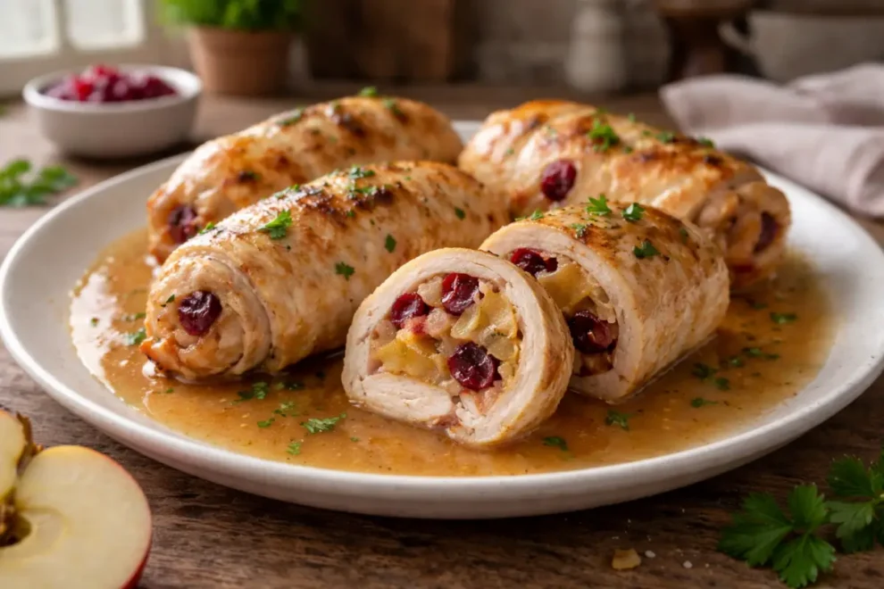 Roladki drobiowe z jabłkami i żurawiną – prosty przepis na soczysty obiad