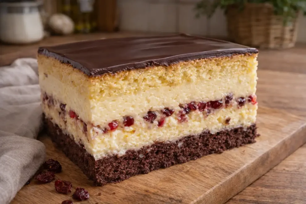 Sernik Sekret Mniszki – efektowny, warstwowy sernik na wyjątkowe okazje