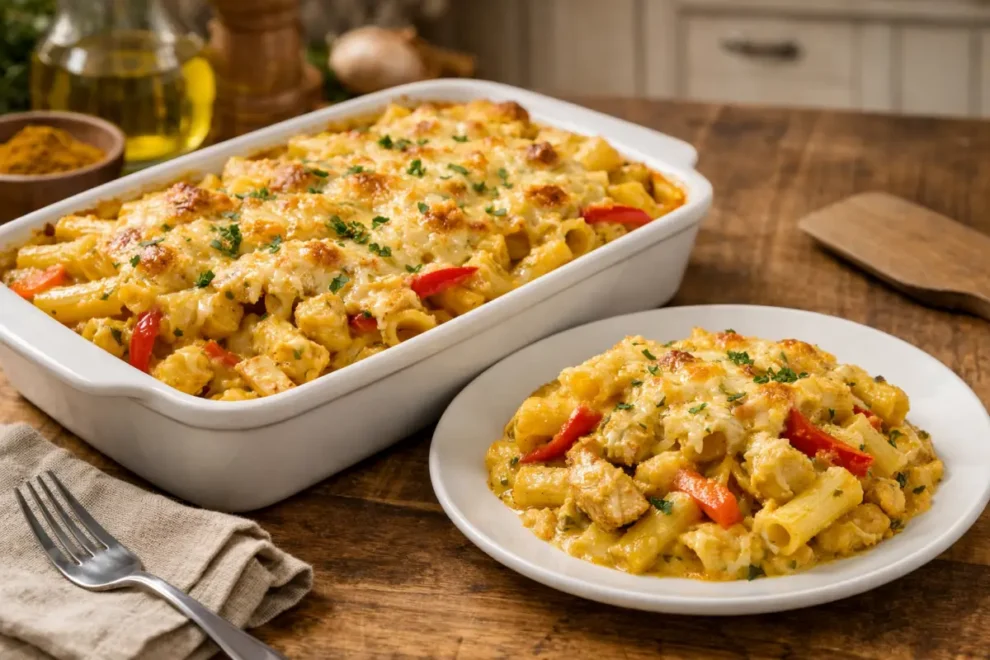 Zapiekanka makaronowa z pastą curry – prosty przepis na wyrazisty obiad