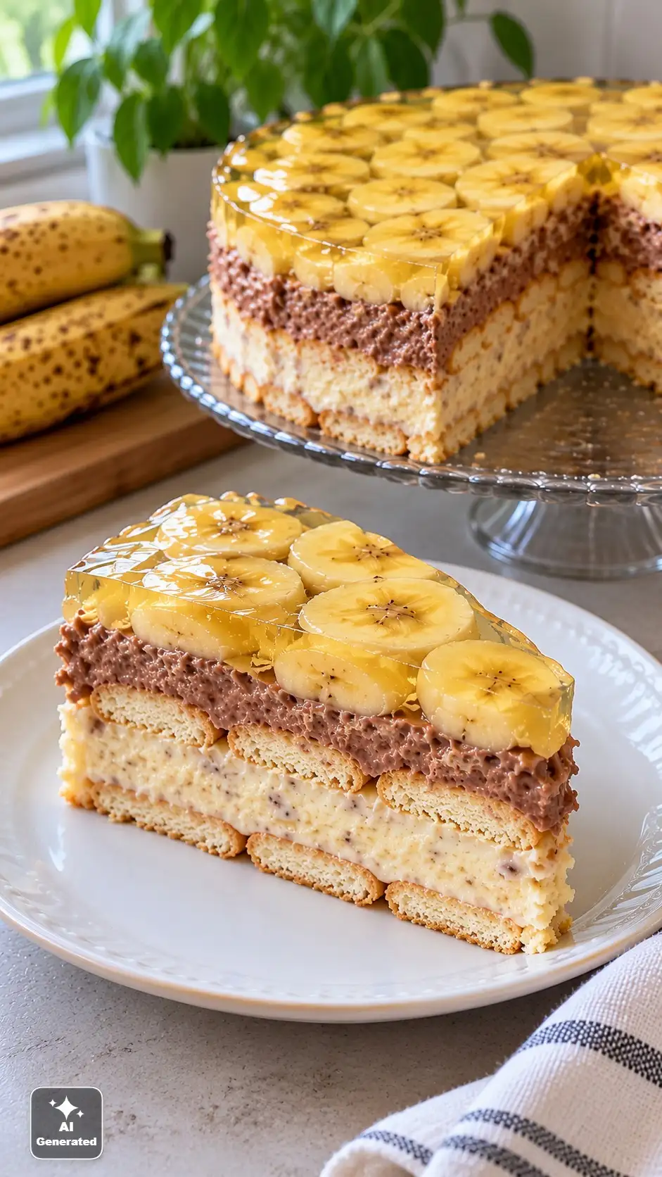 Ciasto Bananowiec - prosty przepis na lekki deser bez pieczenia
