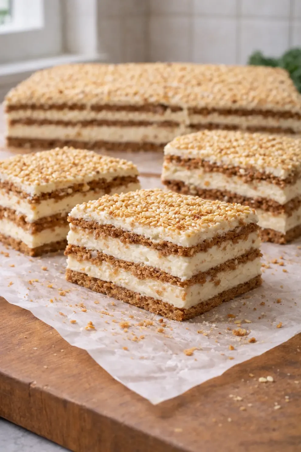 Ciasto Chałwowiec bez pieczenia – prosty przepis na kremowy deser