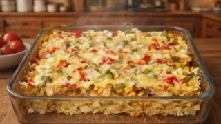 Zapiekanka makaronowa z kurczakiem