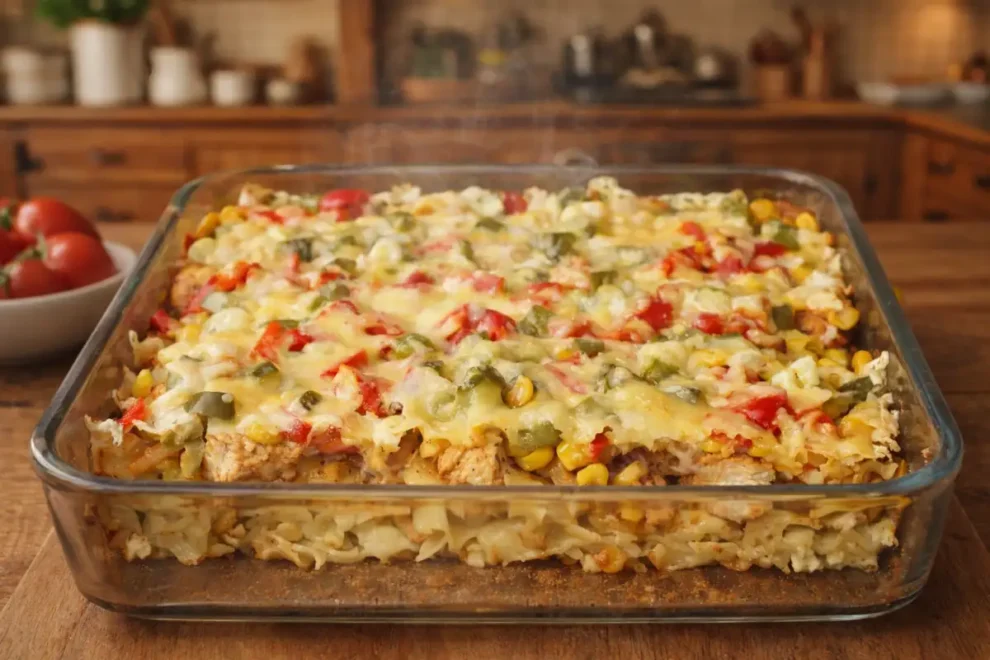 Zapiekanka makaronowa z kurczakiem