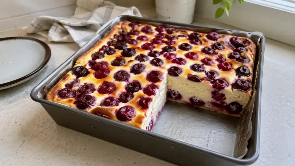 Ciasto Sernik z wiśniami – prosty przepis