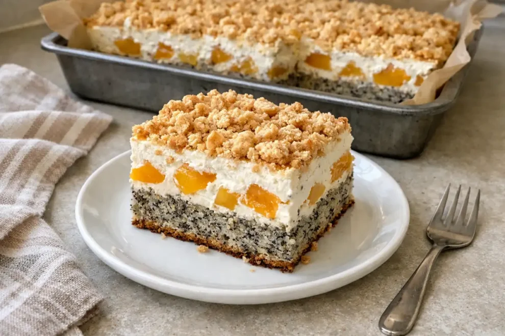 Ciasto Piegusek z brzoskwiniami – prosty przepis na lekki deser