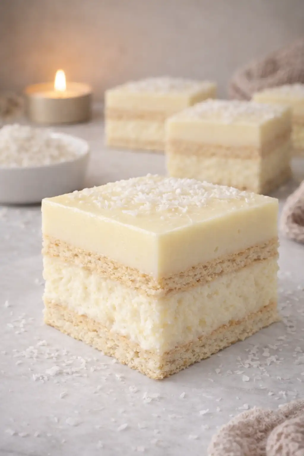 Ciasto kokosowo - cytrynowe bez pieczenia