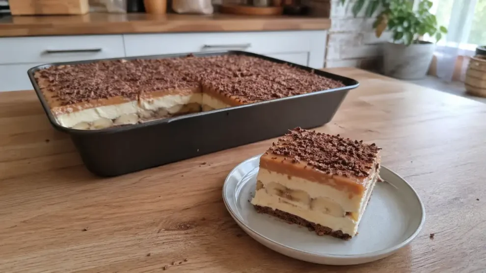 Ciasto bez pieczenia w 10 minut – prosty przepis na bardzo smaczny deser z bananami