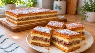 Ciasto Miodownik z orzechową wkładką - sprawdzony przepis na delikatny wypiek