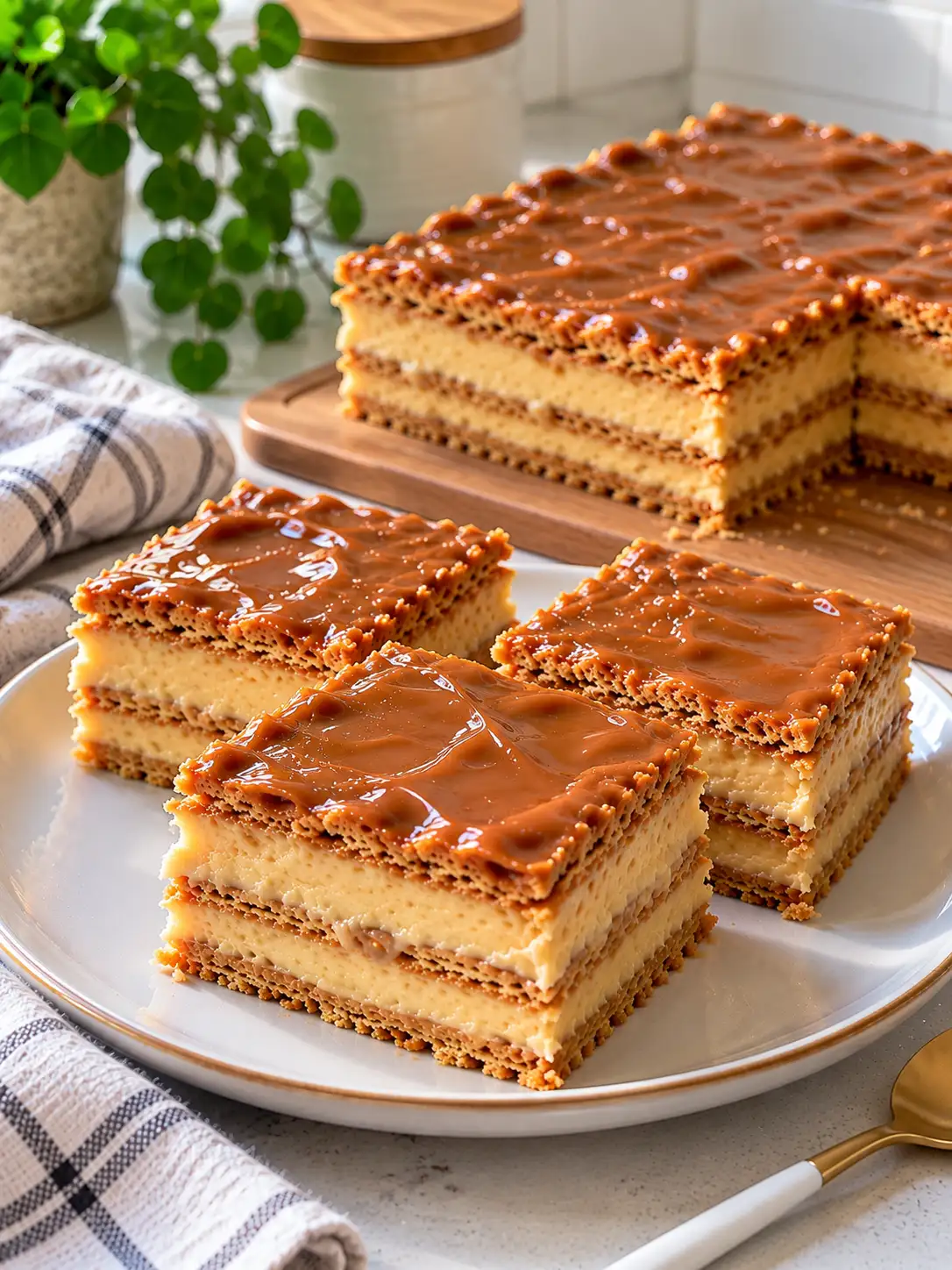 Ciasto Krówka na krakersach - prosty deser bez pieczenia