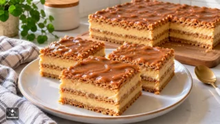Ciasto Krówka na krakersach - prosty deser bez pieczenia