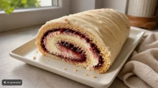 Rolada wiśniowa z mascarpone  – prosty przepis na lekki deser