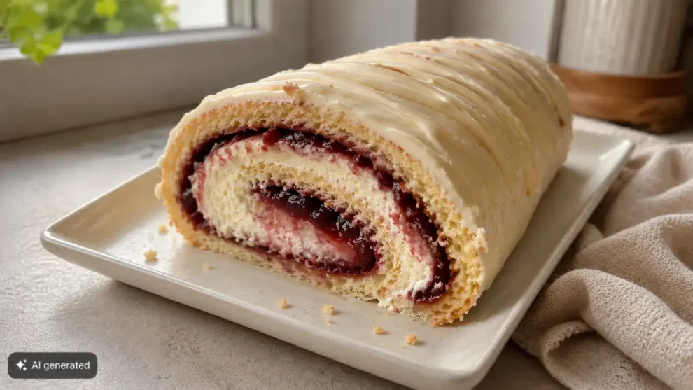Rolada wiśniowa z mascarpone – prosty przepis na lekki deser