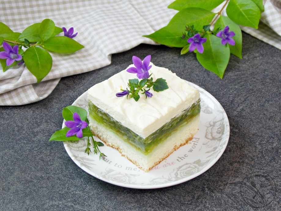 Orzeźwiające ciasto - Zielone jabłuszko