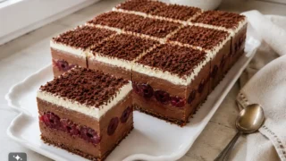 Budyniowiec czekoladowy z pinacoladą - prosty deser bez pieczenia
