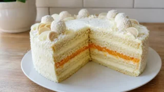 TORT RAFAELLO – prosty przepis na kokosowy wypiek z kremem