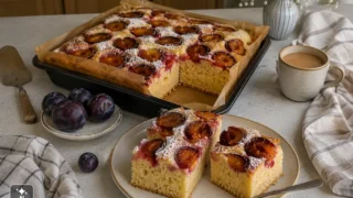 Ciasto babuni ze śliwkami – prosty domowy wypiek na dużą blachę
