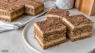 Ciasto Cappuccino z orzechami  – prosty przepis na efektowny deser