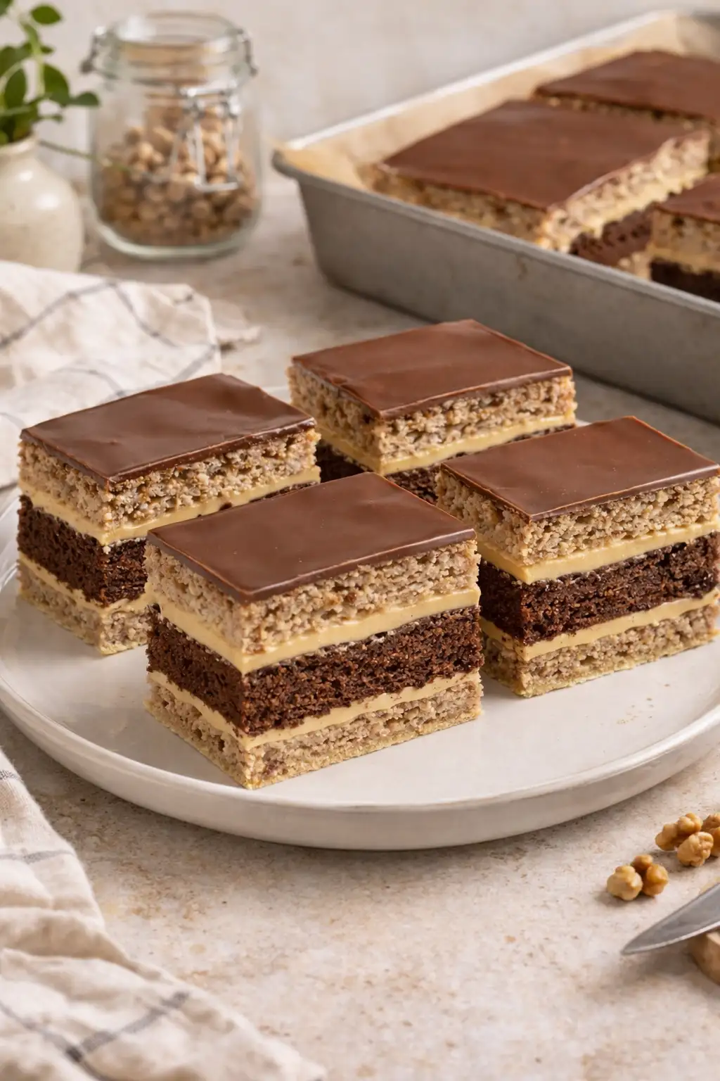 Ciasto Marzenie – efektowne ciasto z kajmakiem i orzechami