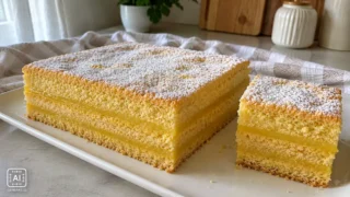 Cytrynowiec z masą kisielową – prosty przepis na kruche warstwy z cytrynowym kremem