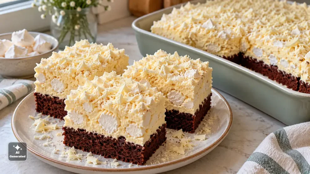 Ciasto beskidzkie - prosty przepis z kremem adwokatowym i bezikami