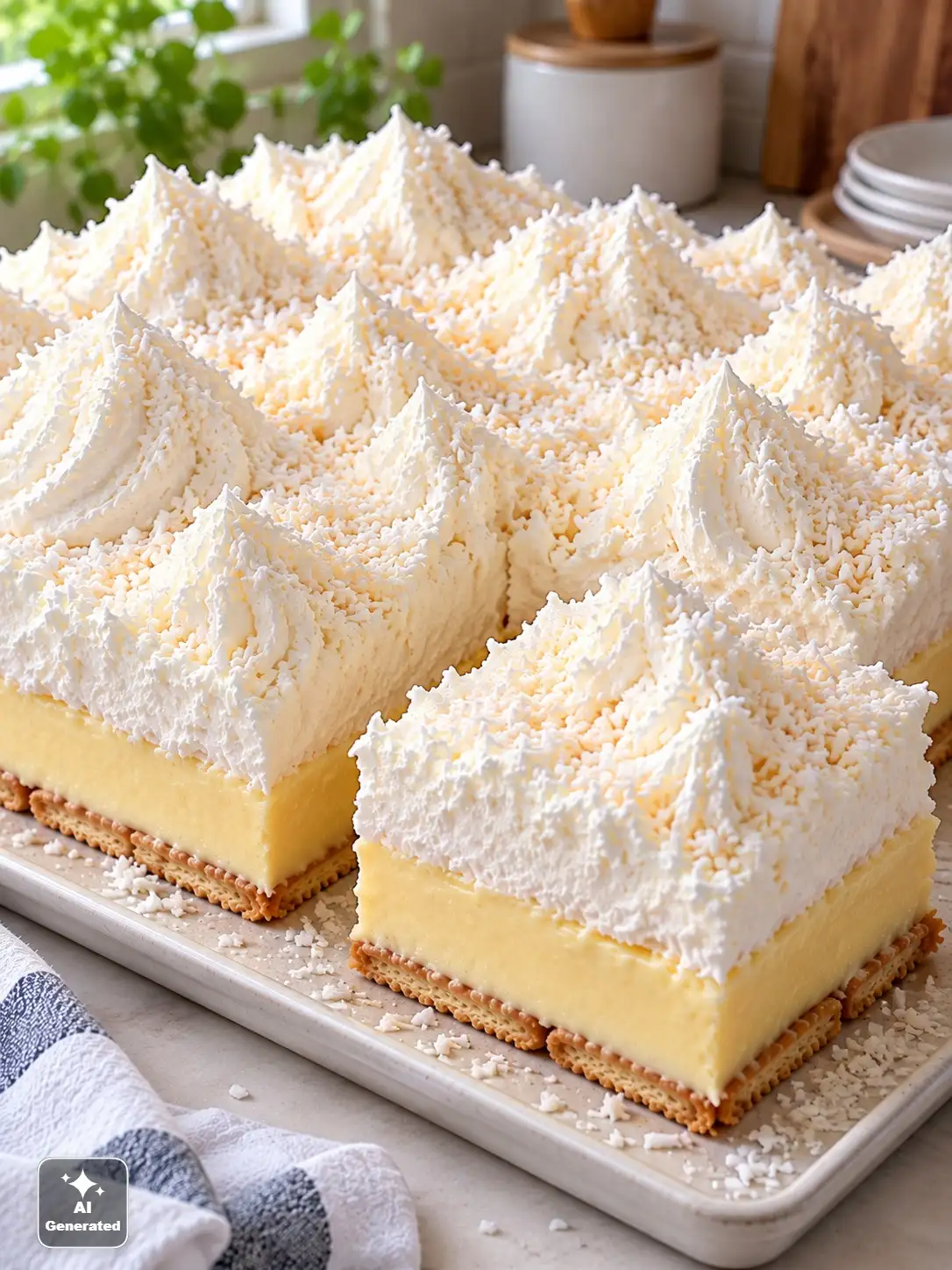 Himalaje - deser bez pieczenia z mascarpone i budyniem