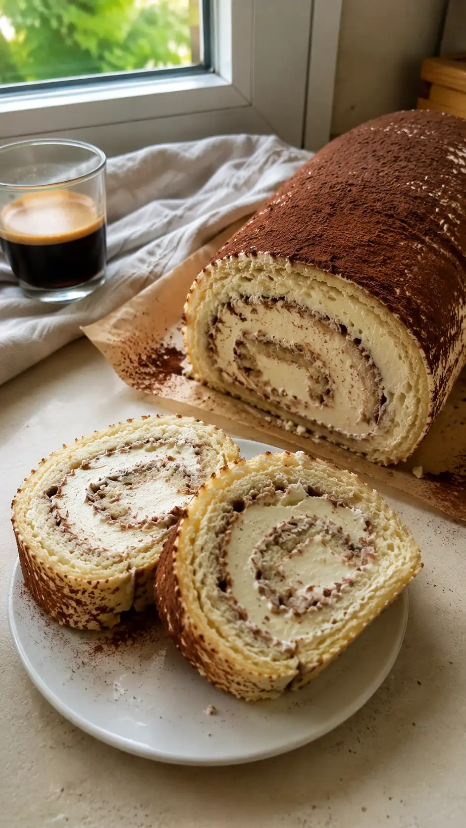 Rolada biszkoptowa tiramisu – prosty przepis na delikatny deser