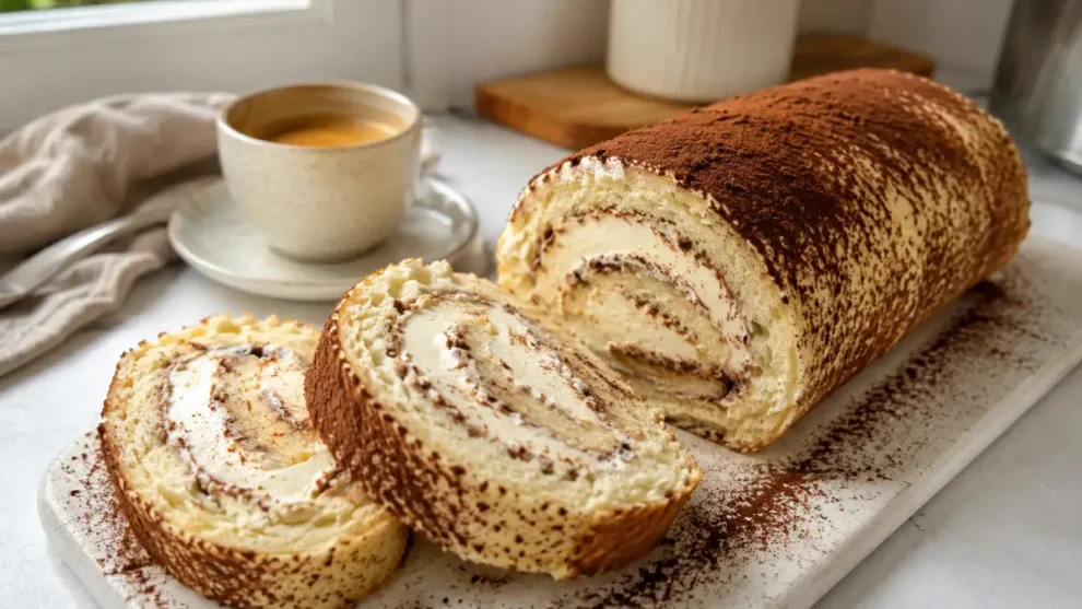 Rolada biszkoptowa tiramisu – prosty przepis na delikatny deser