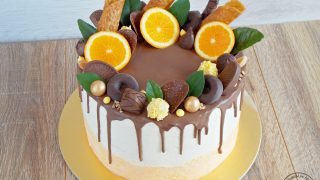 Tort czekoladowo - pomarańczowy