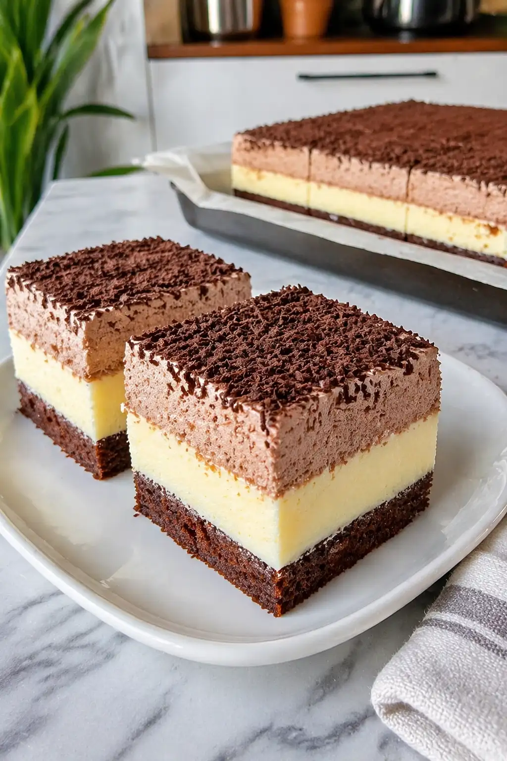 Perfect Trio – prosty przekładaniec z kremem budyniowym i śmietanką