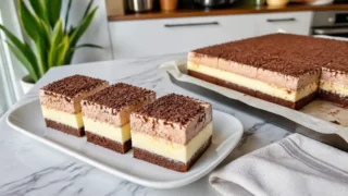 Perfect Trio – prosty przekładaniec z kremem budyniowym i śmietanką