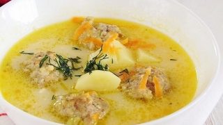 zupa serowa z klopsikami