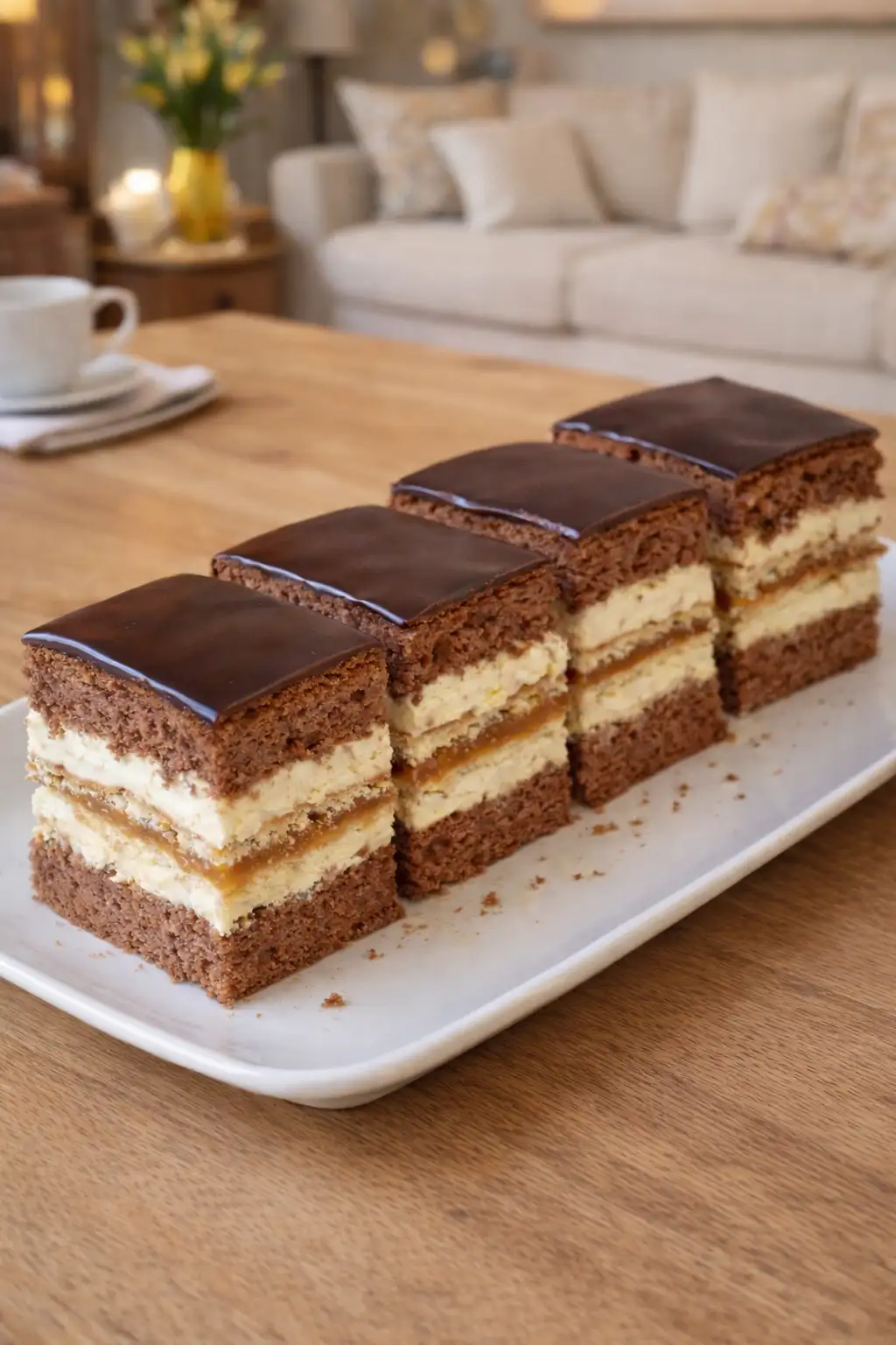 Ciasto Fantazja Ewy – efektowny przepis z kajmakiem i masą budyniową