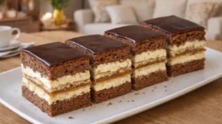 Ciasto Fantazja Ewy – efektowny przepis z kajmakiem i masą budyniową