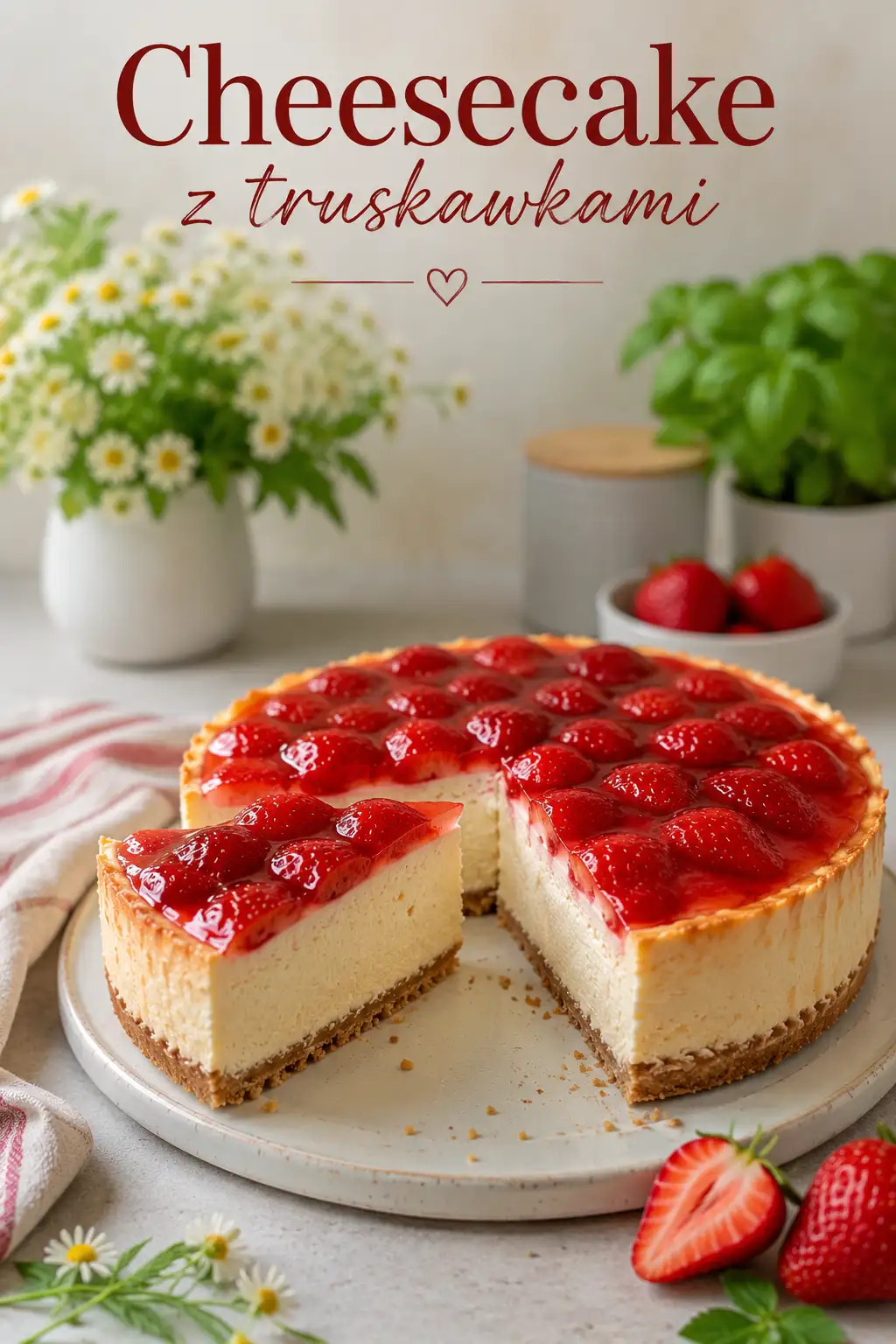Cheesecake z truskawkami – prosty przepis na kremowy deser