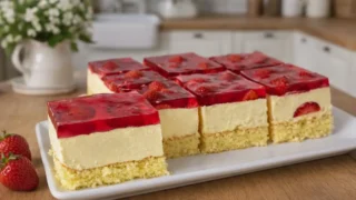 Ciasto z masą budyniową i truskawkami – prosty przepis na letni wypiek
