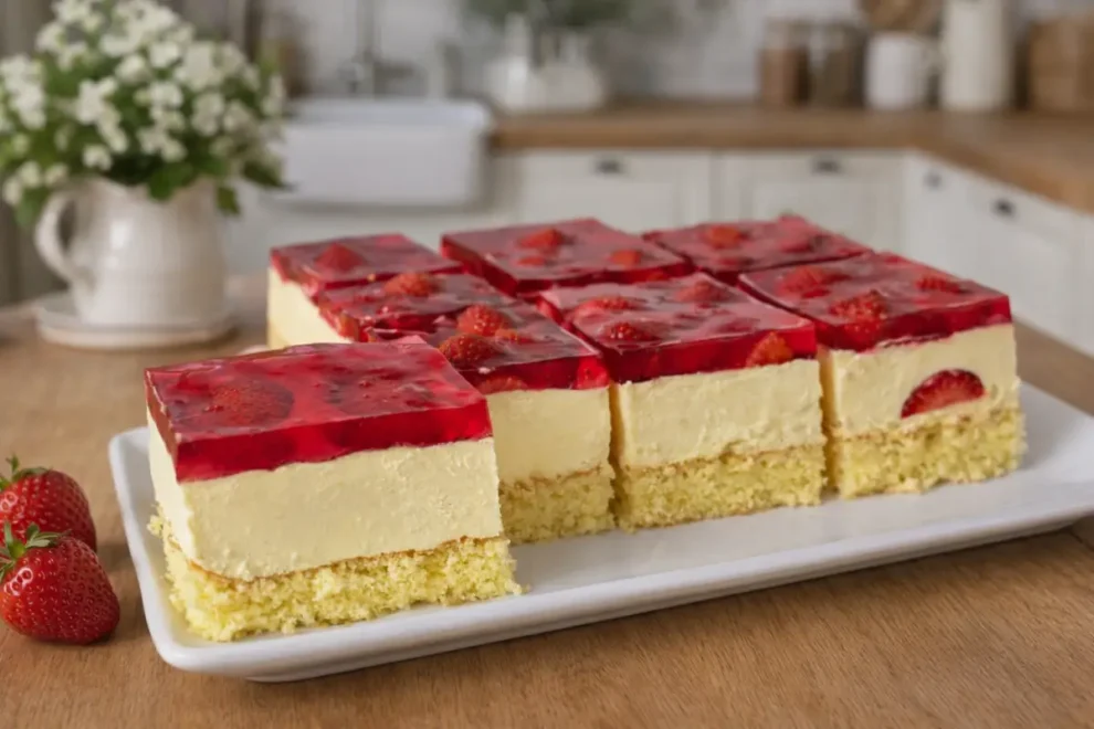 Ciasto z masą budyniową i truskawkami – prosty przepis na letni wypiek