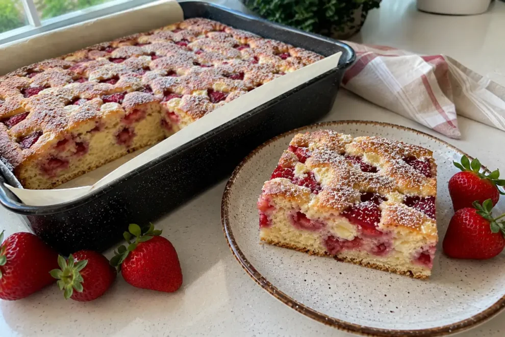 Jogurtowe ciasto z czekoladą i truskawkami – prosty przepis na puszysty deser