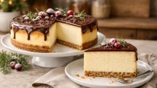 Sernik Świąteczny z polewą czekoladową – prosty przepis na kremowy wypiek