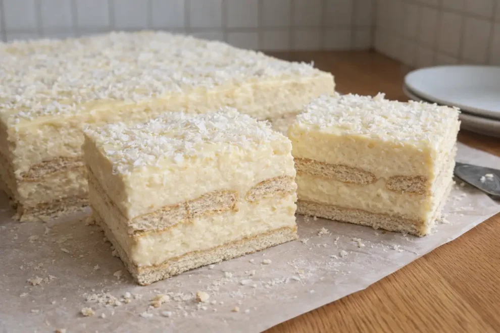 Proste ciasto kokosowe – bez pieczenia, kremowe i łatwe do zrobienia