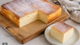 Sernik bez spodu  – prosty i kremowy