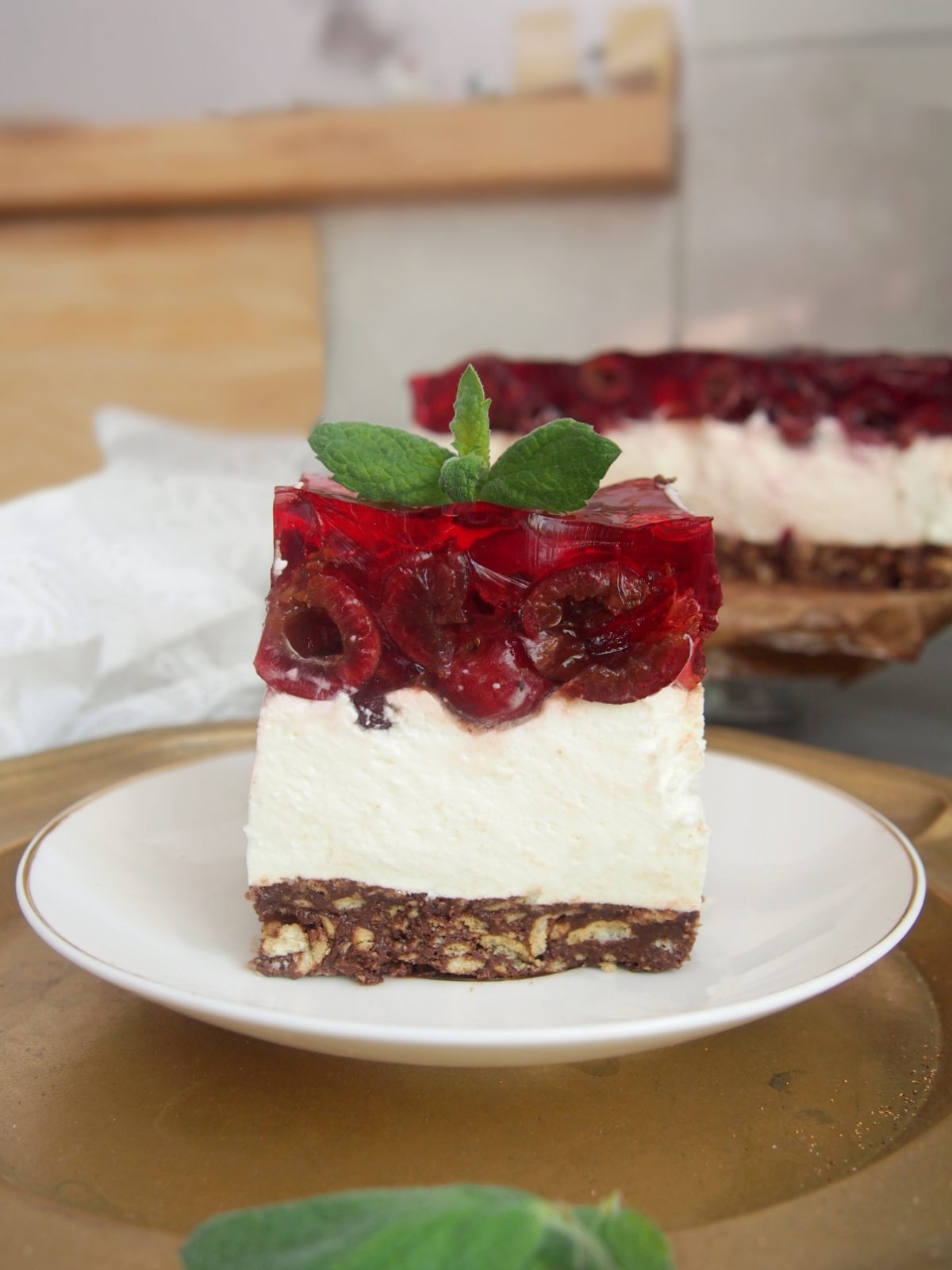 Ciasto Filadelfia z czereśniami