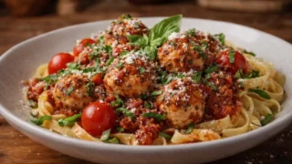 Makaron z klopsikami i sosem pomidorowym – prosty przepis na sycący obiad