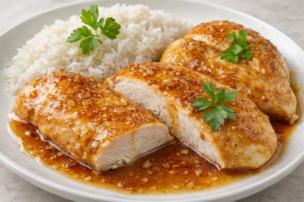 Pierś z kurczaka w sosie miodowym